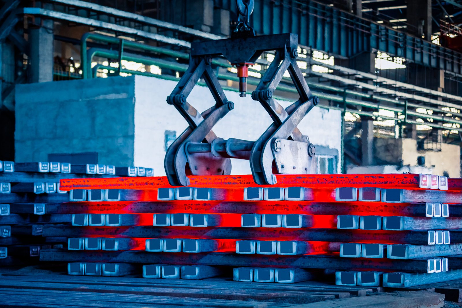 interior view of a steel factory,steel industry in city of China.